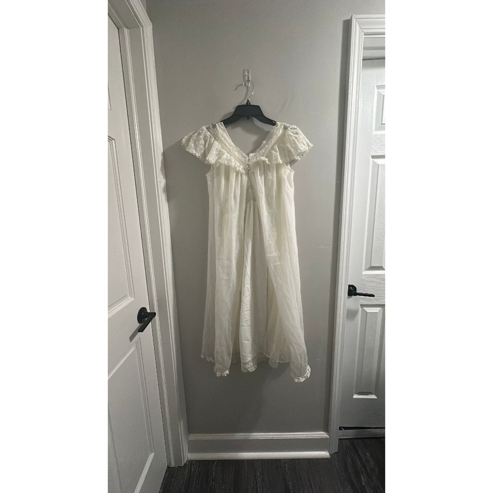 vintage snowdon two piece peignoir nightgown dress